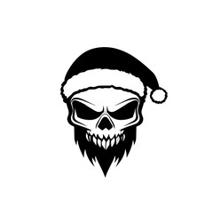 Santa skull vector mascot design