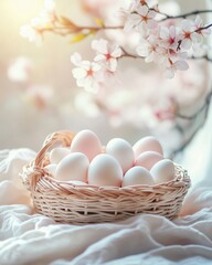 Ostereier mit pastellfarbenem Glanz