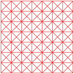 Red and white geometric pattern