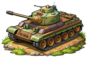 tank running in an explosion