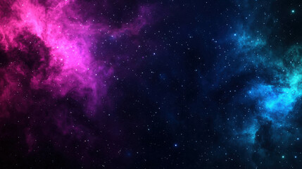 Naklejka premium Vivid Cosmic Nebula with Swirling Colors in a Distant Galactic Landscape