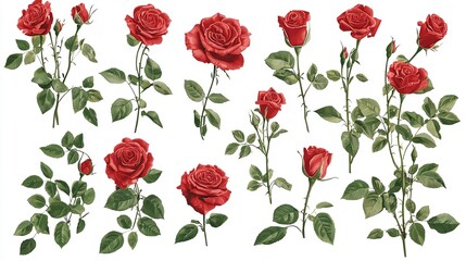 A romantic arrangement of red roses, hearts, and ribbons, perfect for expressing love and affection on special occasions.