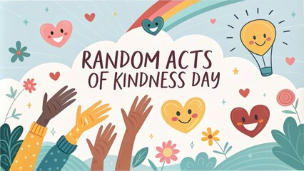 Celebrating random acts of kindness day with heartfelt smiles and uplifting joy