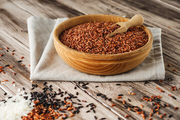Rice Varieties Black Red White Basmati Polished Glutinous Organic Healthy Vegetarian Nutrition Diet Protein