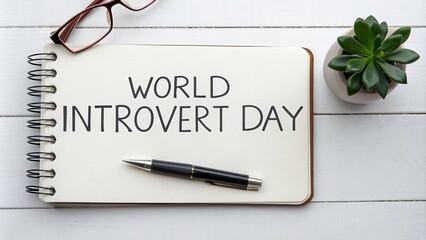 Celebrating world introvert day with journaling and relaxation