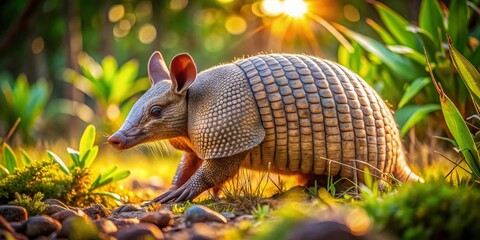 Obraz premium Armadillo in a Colorful Landscape