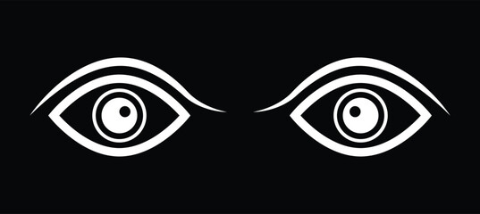 Eye icon set. vector illustration