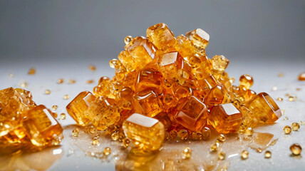 a pile of yellow diamonds