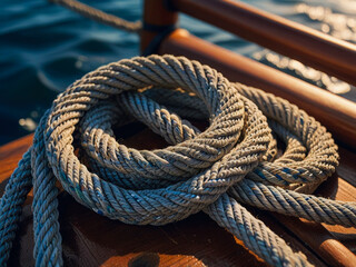 Fototapeta premium a rope on a boat