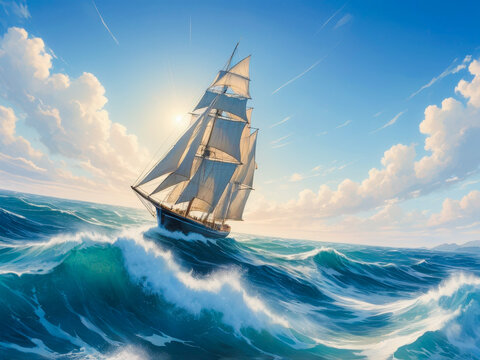 a sailer in the ocean