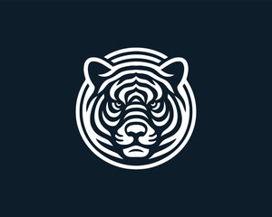Tiger logo design vector template.