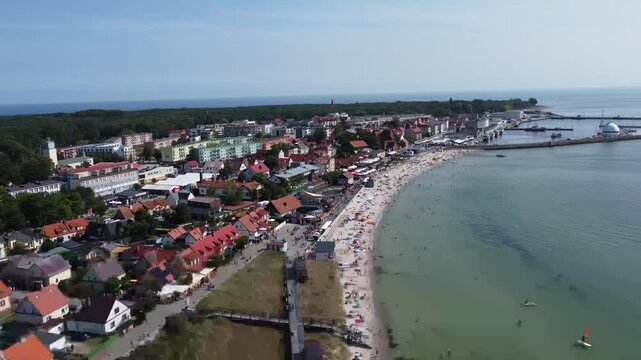old town on the seashore from a bird's eye view