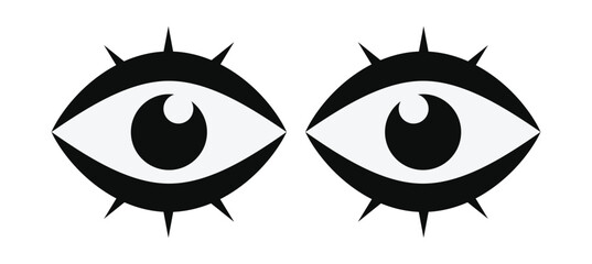 Eye icon, eyeball icon. Eps 10.