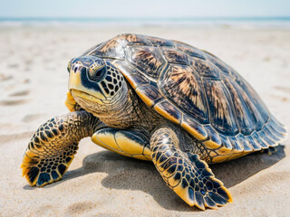 Obraz premium a turtle on the beach