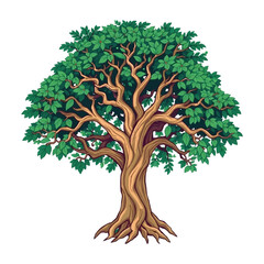 Tree icon logo vector illustration 