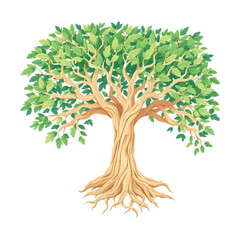 Tree icon logo vector illustration 