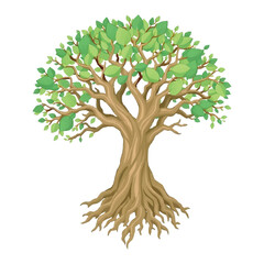 Tree icon logo vector illustration 