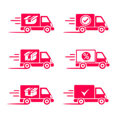 set of transport icons