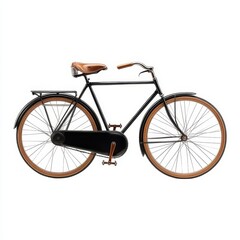 Bicycle Isolated on White Background: Transportation, Outdoor Recreation, Eco-Friendly Travel, Minimalist Design