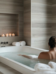 Naklejka premium weel being and calm minded people relaxing