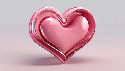 Charming 3D Pink Heart Clip Art: A Symbol of Love and Affection