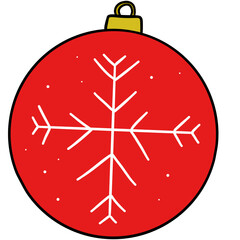 Christmas decorative balls placed on a white background.