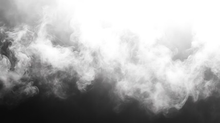 Obraz premium White Smoke Billows Against Dark Background