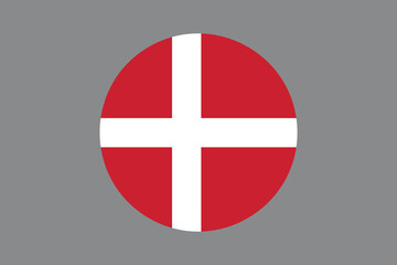 Obraz premium Denmark flag sign, Denmark flag vector graphic, Denmark country flag is a symbol of freedom, National Denmark flag, vector illustration 