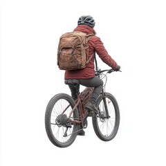 Obraz premium Person Riding a Bicycle: Healthy Lifestyle, Outdoor Activities, Eco-friendly Transportation, Fitness Concept