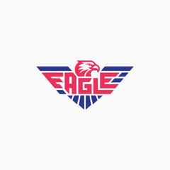 Eagle typography letter mark