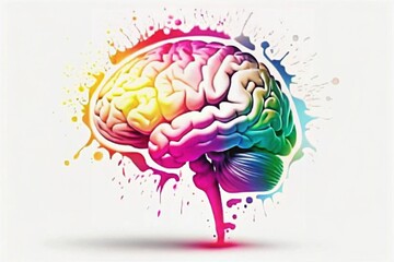 Vivid Brain Illustration: Creativity Meets Awareness