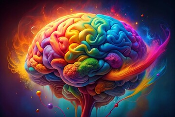 Colorful Brain Art for Global Health Campaigns