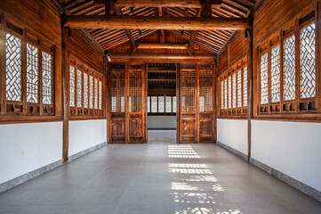 Chinese traditional building interior space