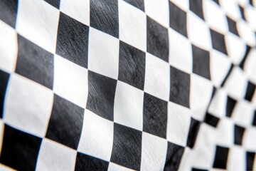 A close-up shot of a black and white checkered shirt, perfect for editorial or commercial use