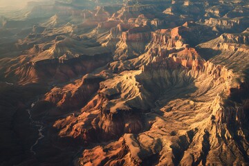 Aerial View of the Grand Canyon at Sunset