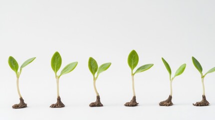 Fresh shoots growing out of soil