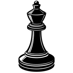 Black-and-White Chess Pawn Vector Illustration