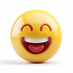 Bright and Cheerful Smiling Emoji with Joyful Expression