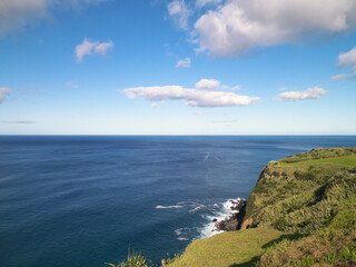 Coastal cliffs of Sao Miguel, Azores islands.