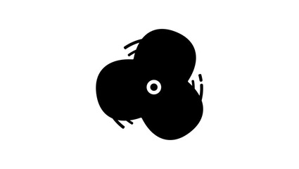 moving Cooling fan, black isolated silhouette