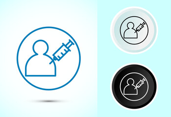 Vaccination, vaccine icon design illustration. Medical and healthcare icon