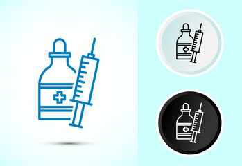 Vaccination, vaccine icon design illustration. Medical and healthcare icon