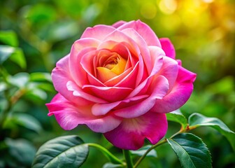 Light Pink Aphrodite Rose Garden - Postcard Design