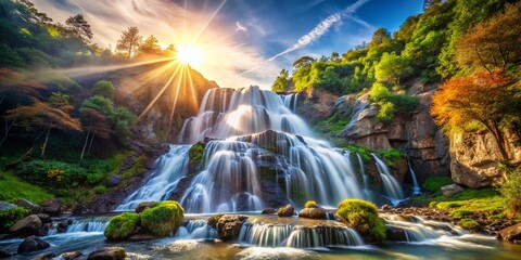 Majestic Mountain Waterfall, Stunning Waterfalls, Breathtaking Mountain Falls
