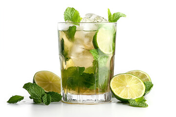 Fototapeta premium mojito cocktail with mint and lime