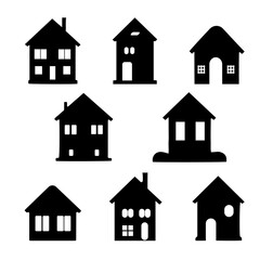 Fototapeta premium Stylish House Icon Set for Design Projects