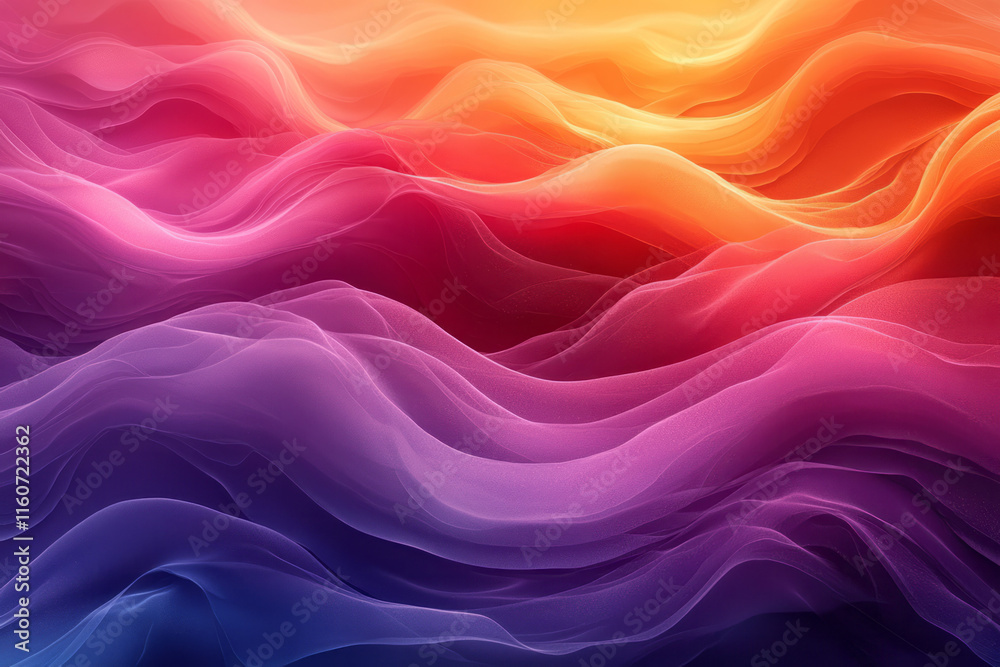Aufkleber A vibrant abstract pattern of flowing waves,