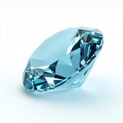 Oval-Cut Aquamarine Gemstone with Pale Blue Hue and Sparkling Facets
