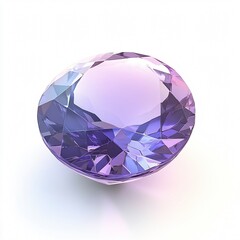 Exquisite Oval-Cut Tanzanite Gemstone in Deep Bluish-Violet, Mesmerizing Brilliance on White Background