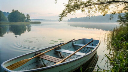 Obraz premium a boat on the water